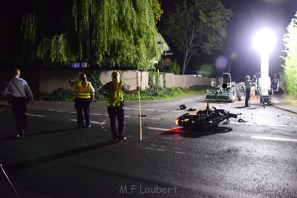 VU Krad Klein Traktor Koeln Hahnwald Bonner Landstr Unter den Birken P108.JPG - Miklos Laubert